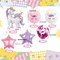 16 Pcs Unicorn Balloons Kit for Birthday Party Decorations - 2 Self Standing 3D Foil Unicorns, 4 Star Balloons & 10 Printed Latex Balloons with Tying Tool (No Helium Needed)